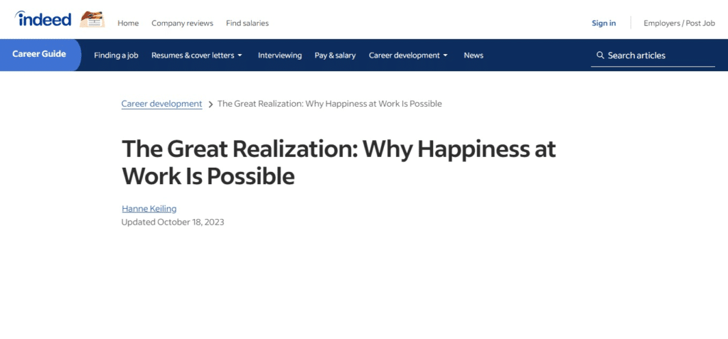 Indeed Work Happiness