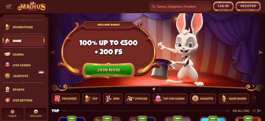 Magius is an international online casino