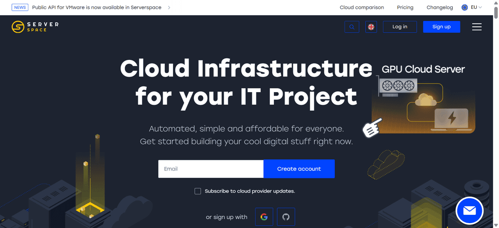 Serverspace is a cloud infrastructure provider