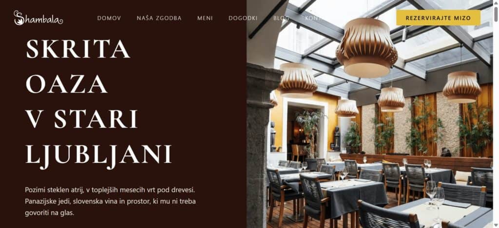 Shambala is an Asian fusion restaurant