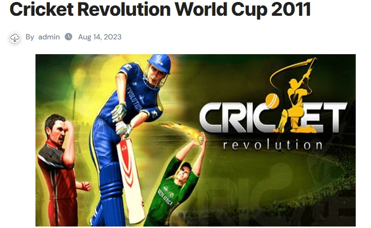 Cricket Revolution World Cup 2011