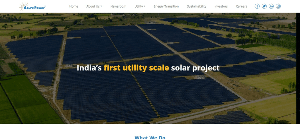 Azure Power (Best Solar Energy Companies In India)