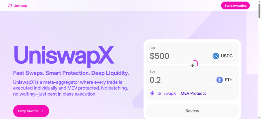 Uniswap is a platform that provides crypto trading