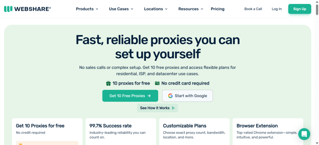 Webshare sells datacenter, static residential