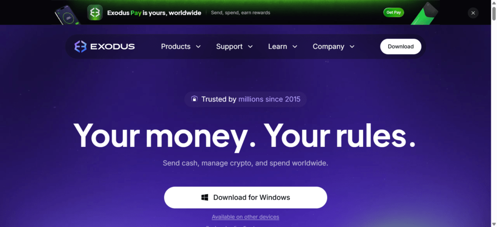 Exodus crypto wallet enables Canadian users