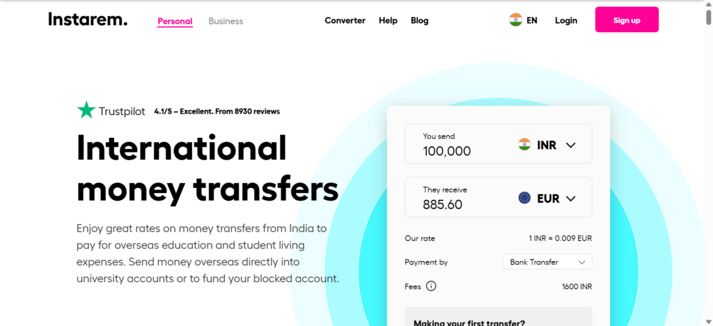 Instarem is an international money transfer app