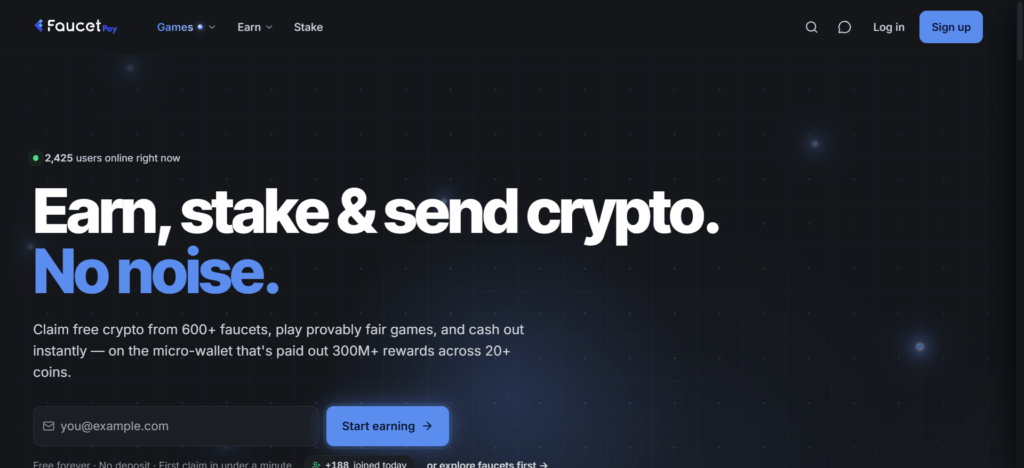 FaucetPay is a crypto micro-wallet