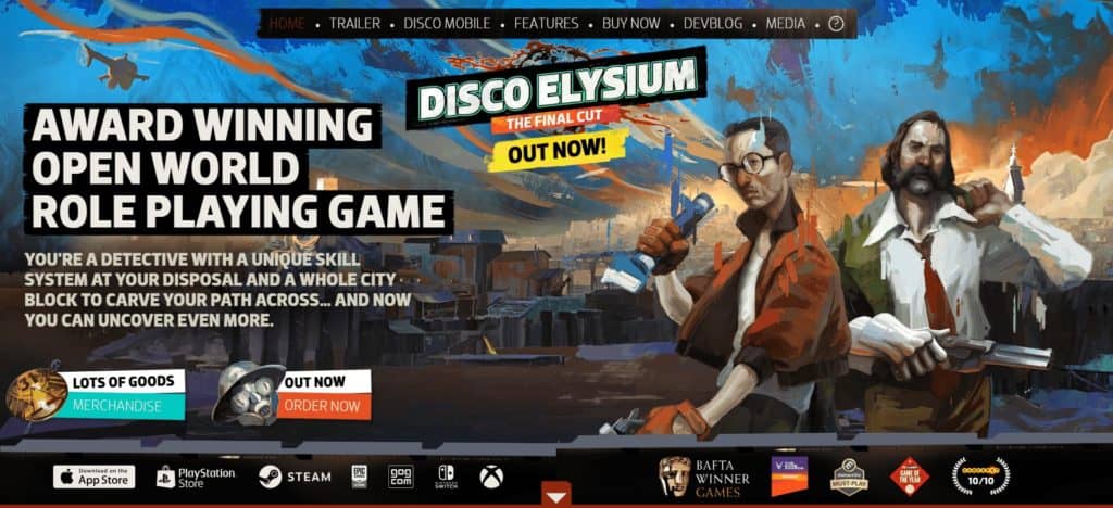 Disco Elysium: The Final Cut is a role-playing game
