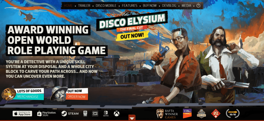 Disco Elysium: The Final Cut is a role-playing game