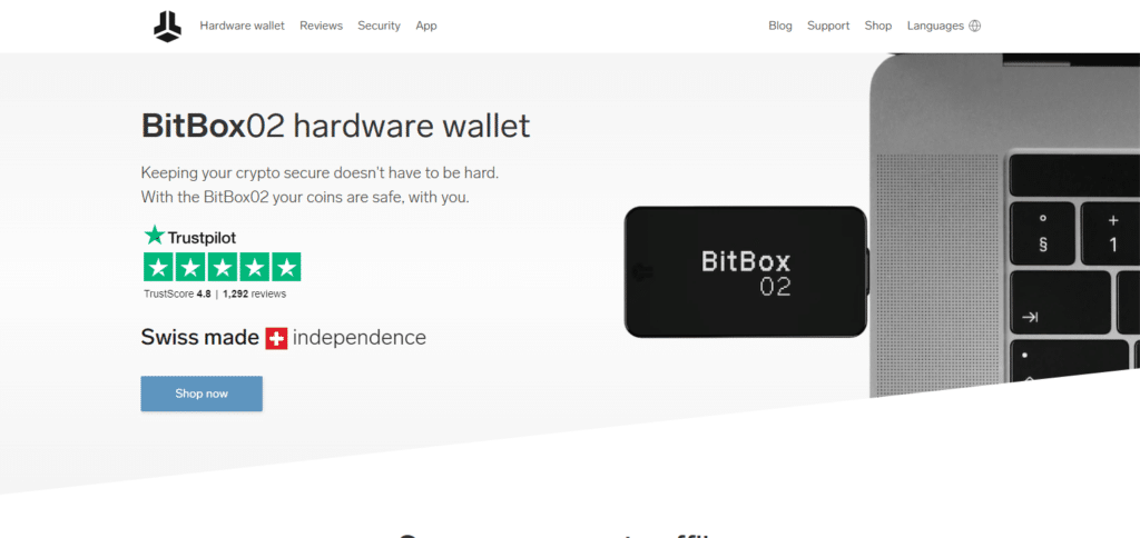 BitBox02 Best Air Gapped Crypto Wallets