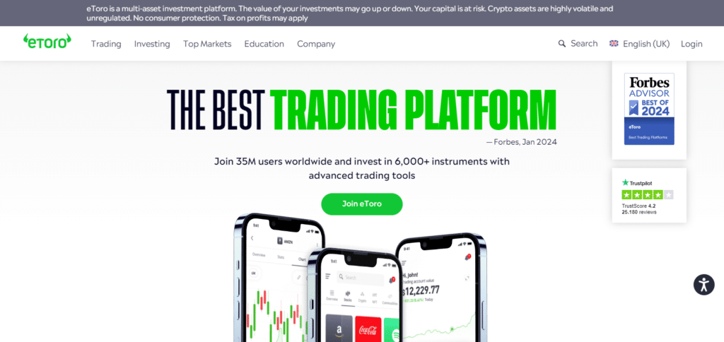eToro Top 20 Coinroop Blog Competitors