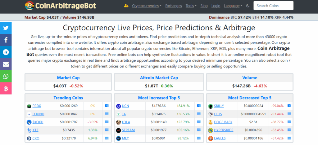 CoinArbitrageBot