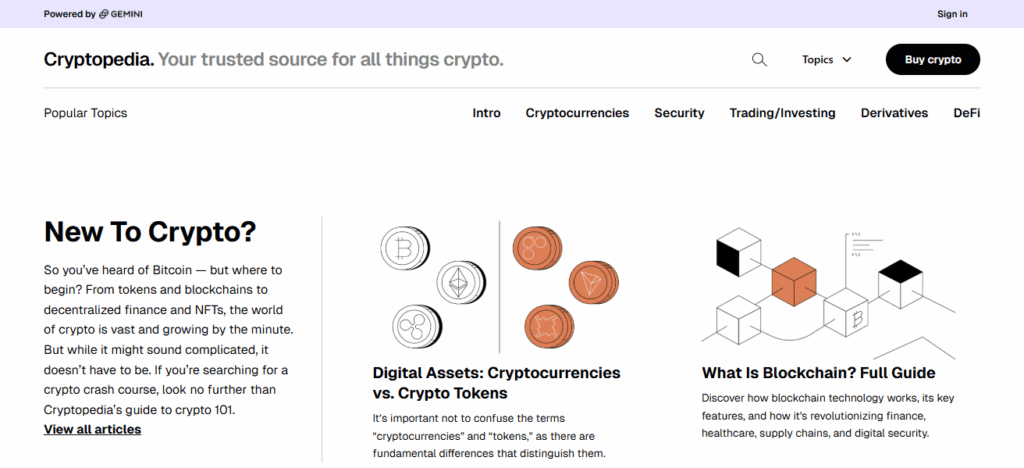 Gemini Cryptopedia