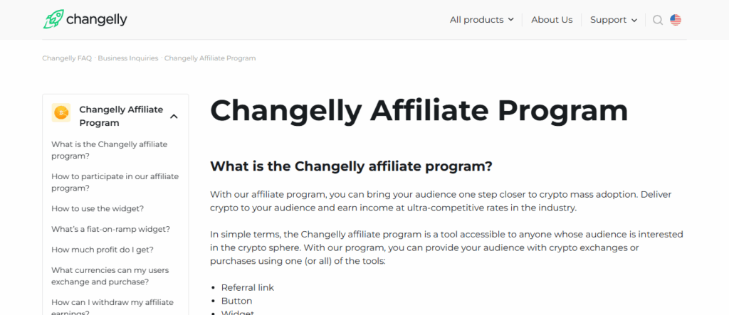 Changelly Affiliate Program