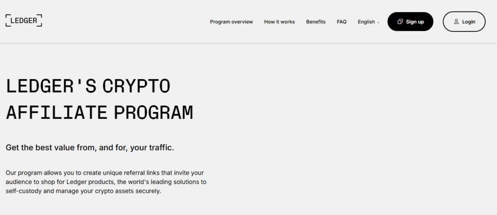Ledger Affiliate Program