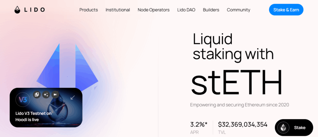 Step 2: Visit Lido Finance