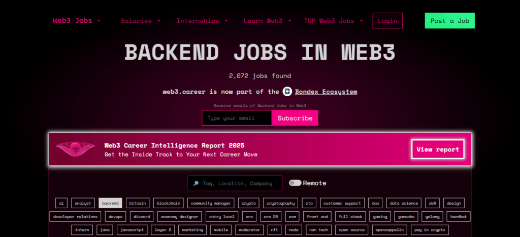  Backend Web3 Developer