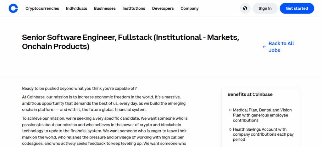 Senior Software Engineer, Onchain
