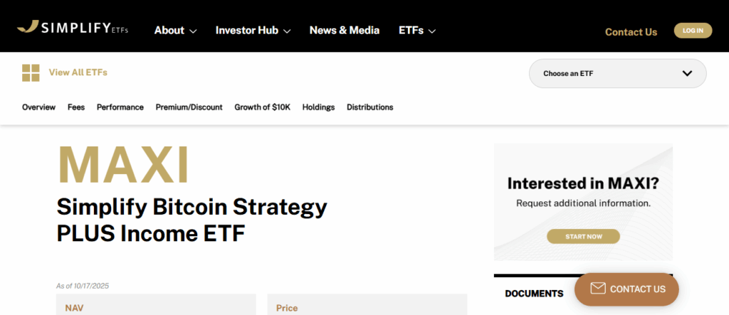 Simplify Bitcoin Strategy Plus ETF