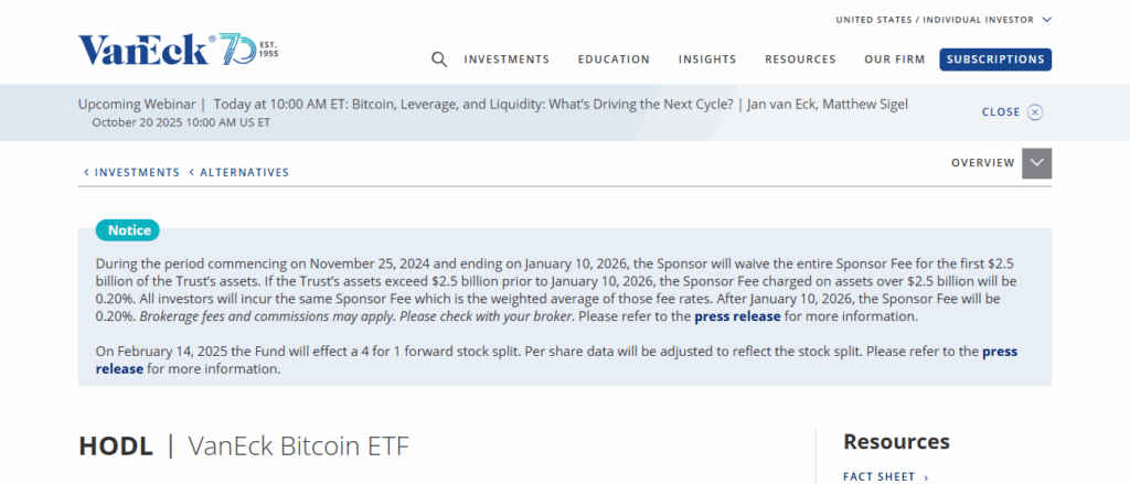 VanEck Bitcoin Strategy ETF