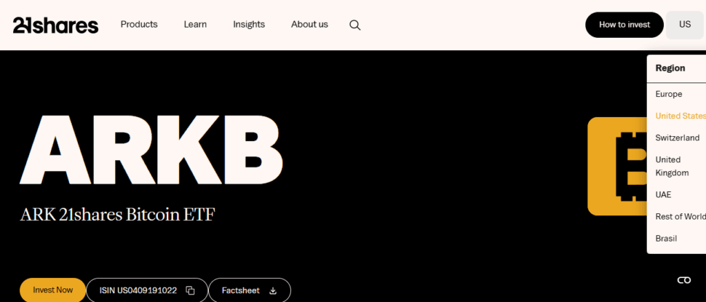 ARK 21Shares Bitcoin ETF