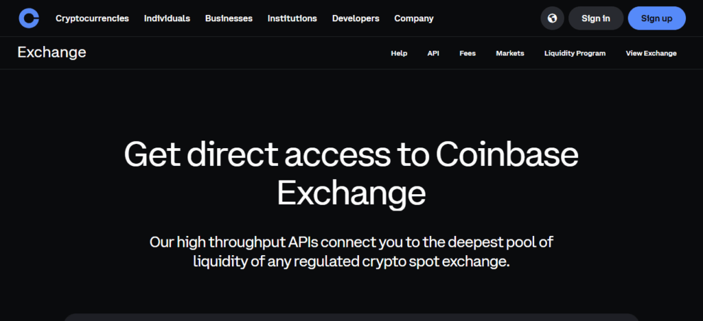 Coinbase Exchange