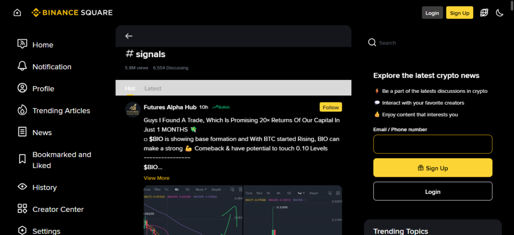 Binance Signals