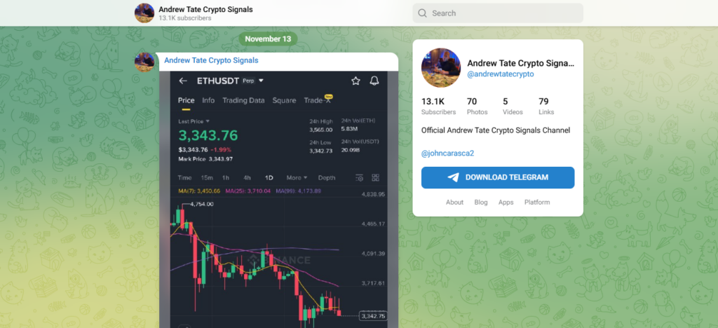 Crypto Andrew Tate Signals