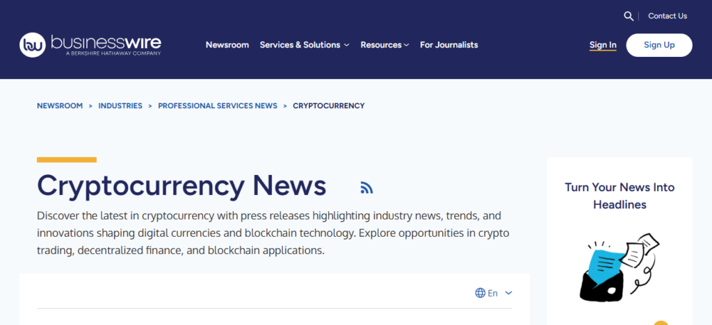 BusinessWire Crypto
