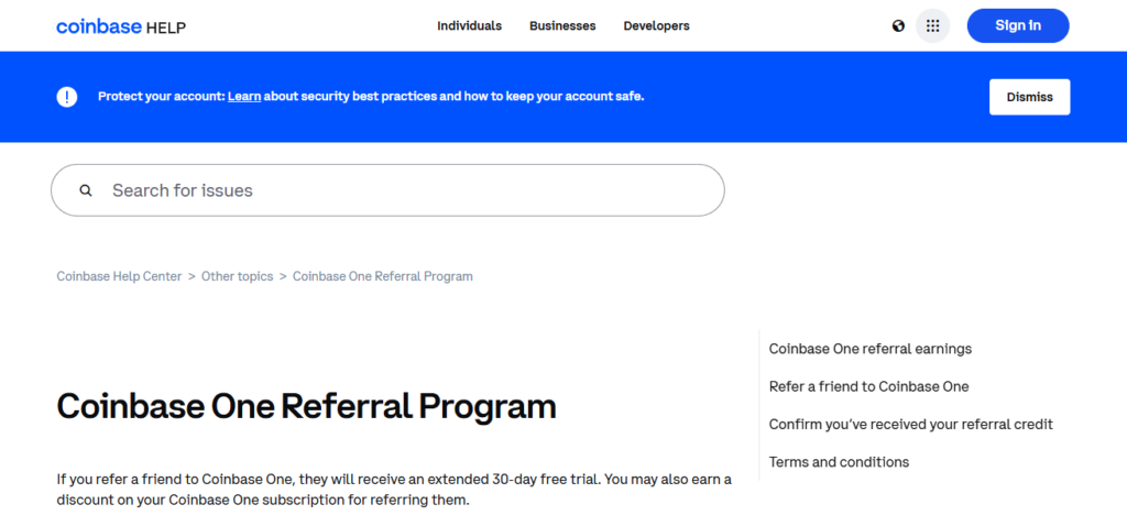 Coinbase Referral Program