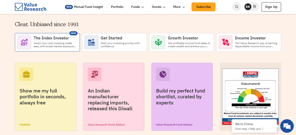 Value Research Online