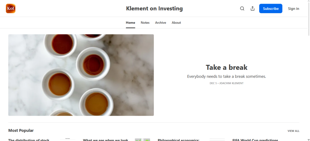 Klement on Investing