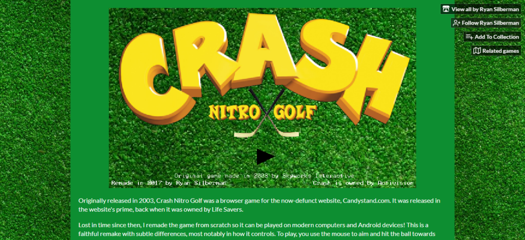 Crash Nitro Golf