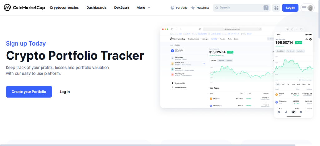 CoinMarketCap Token Tracker