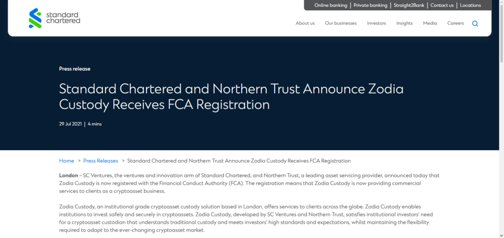 Zodia Custody (Standard Chartered)