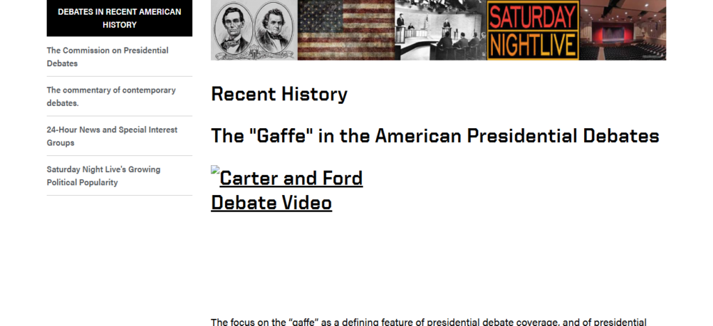 Presidential Debate Gaffe