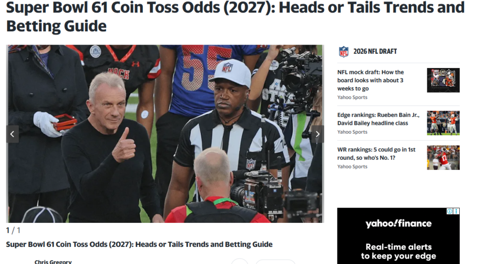 Super Bowl Coin Toss Prediction