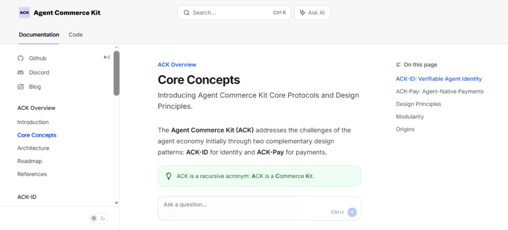 Catena Labs (Agent Commerce Kit)