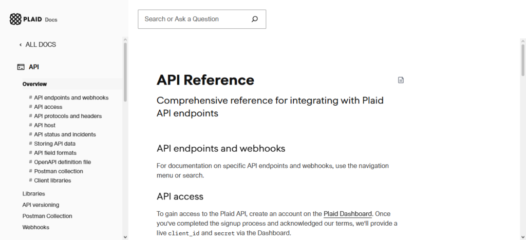 Plaid API