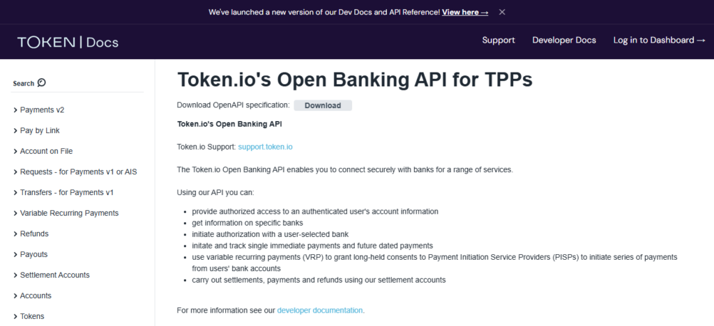 Token.io APIThe