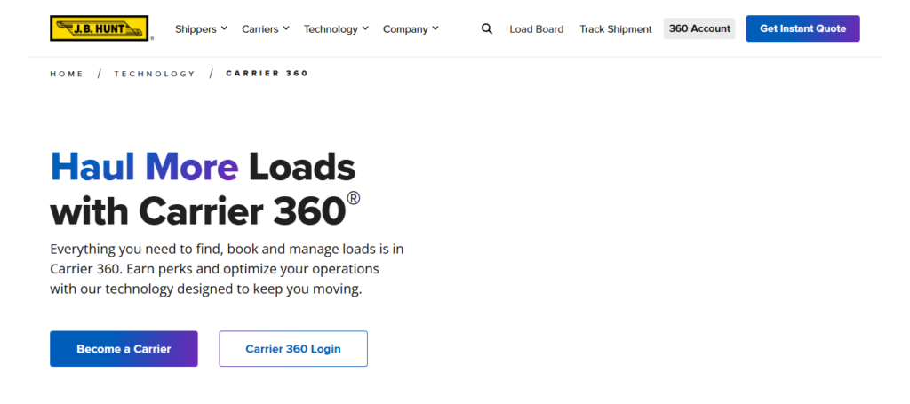 J.B. Hunt 360: Product Summary