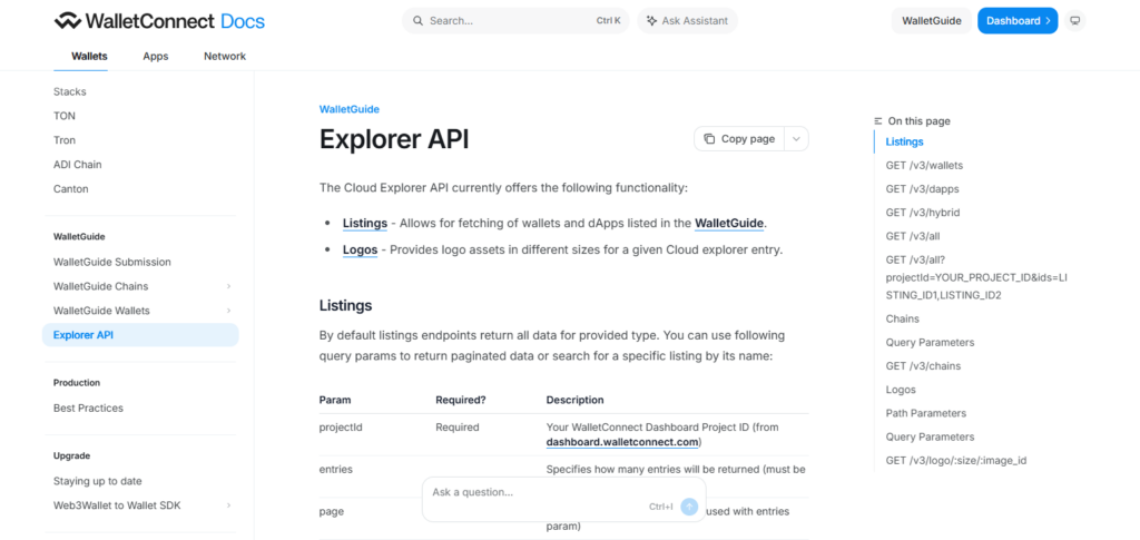 WalletConnect Explorer
