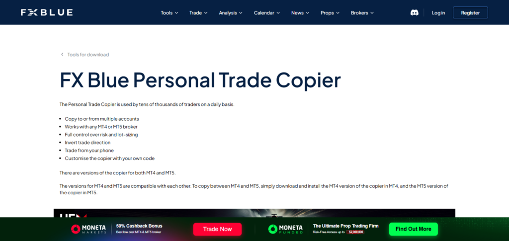 FX Blue Trade Copier