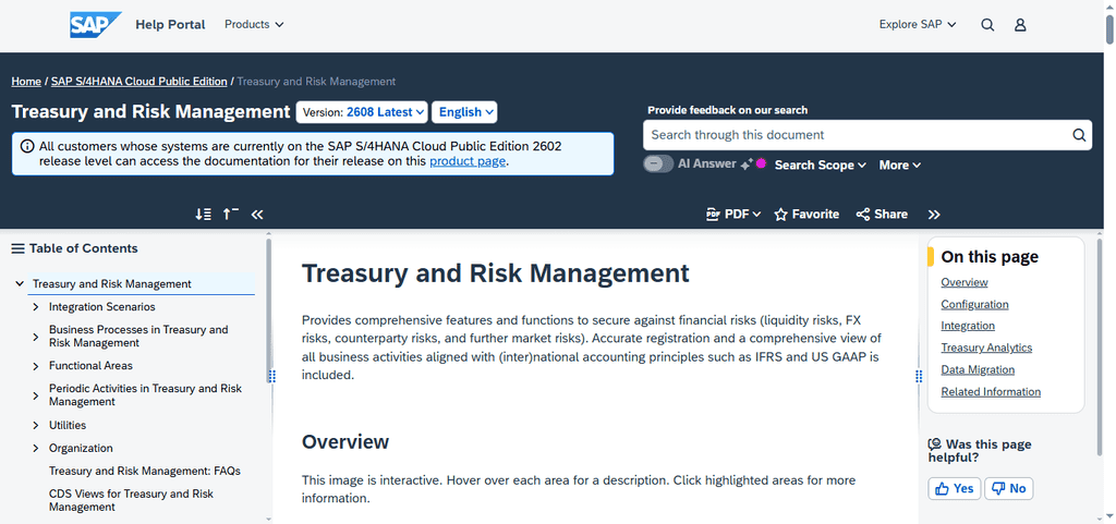 SAP Treasury and Risk Managemen