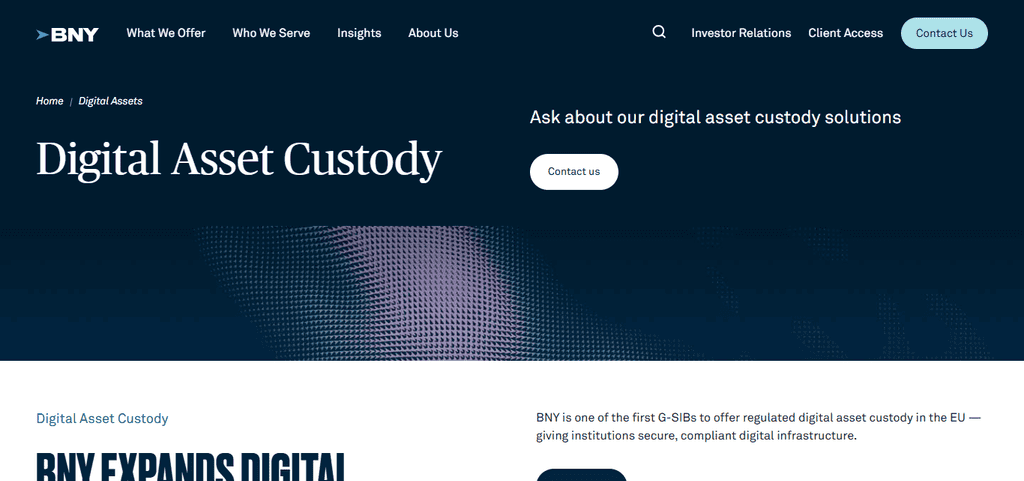 BNY Mellon Digital Asset Custody