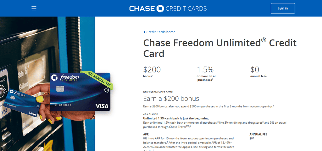 Chase Freedom Unlimited®