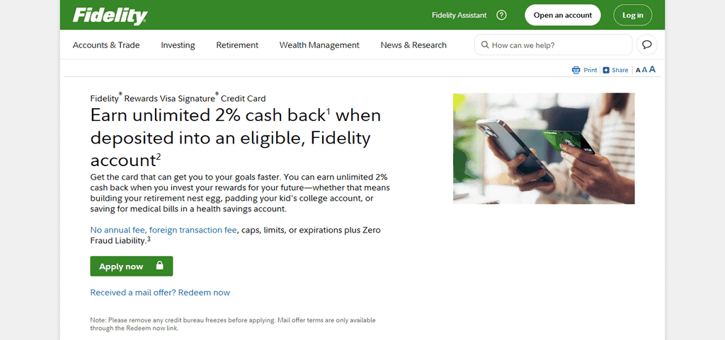 Fidelity Rewards Visa Signature Card