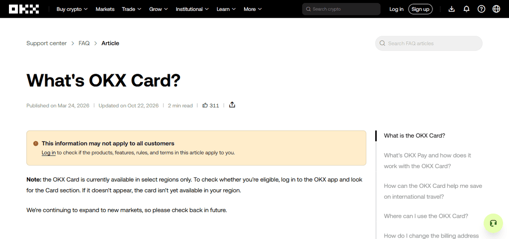 OKX Mastercard