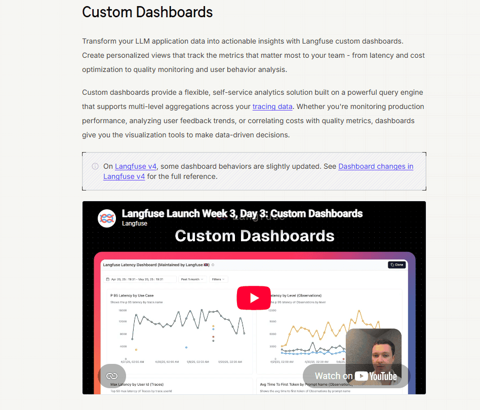 Custom Dashboards